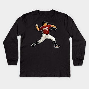 Roger Clemens #22 Legends Throw Kids Long Sleeve T-Shirt